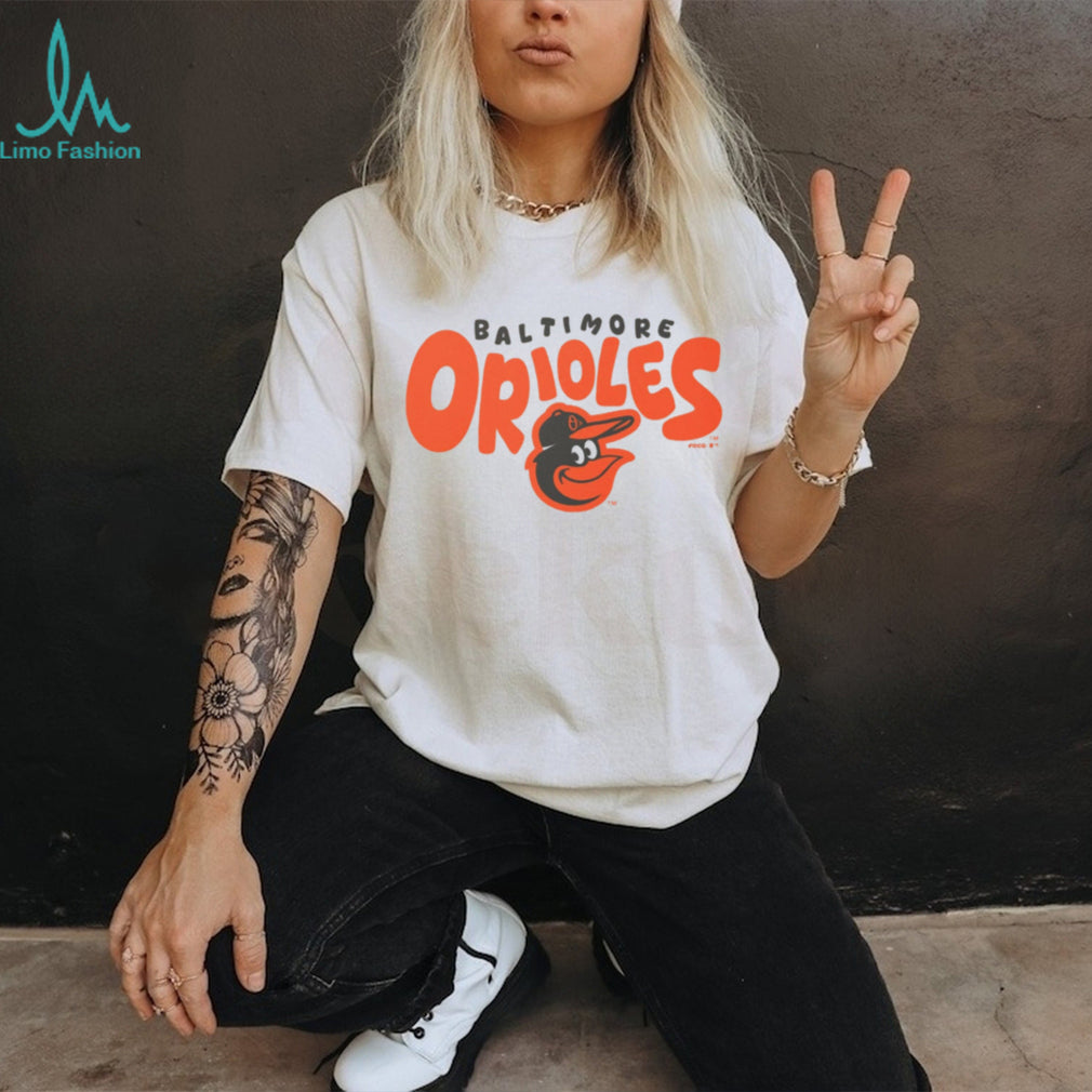 Baltimore Orioles Heather Oatmeal Cartoon Logo Pullover T shirt