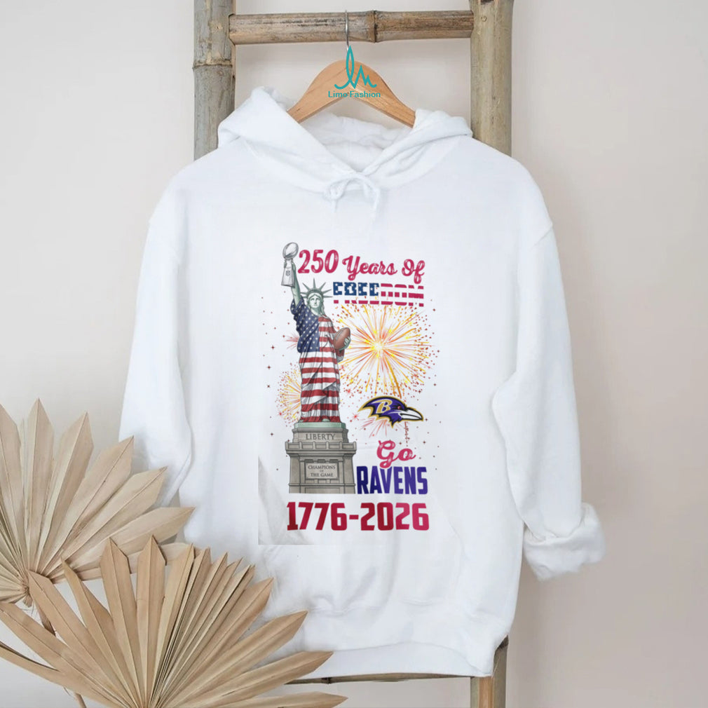 Baltimore Ravens 250 Years of Freedom American Flag Liberty T Shirt