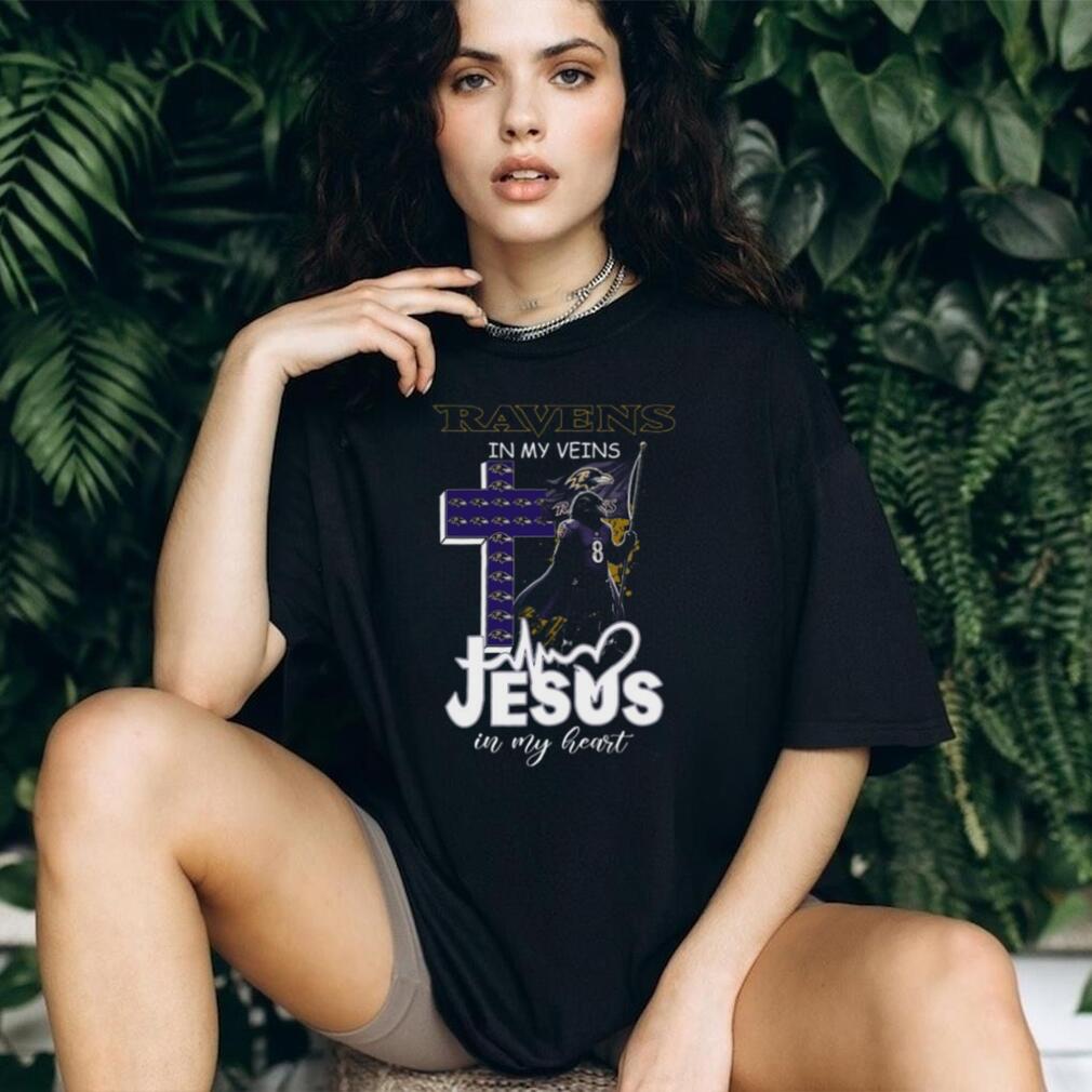Baltimore Ravens In My Veins Jesus In My Heart Christian Fan Coffee T Shirt