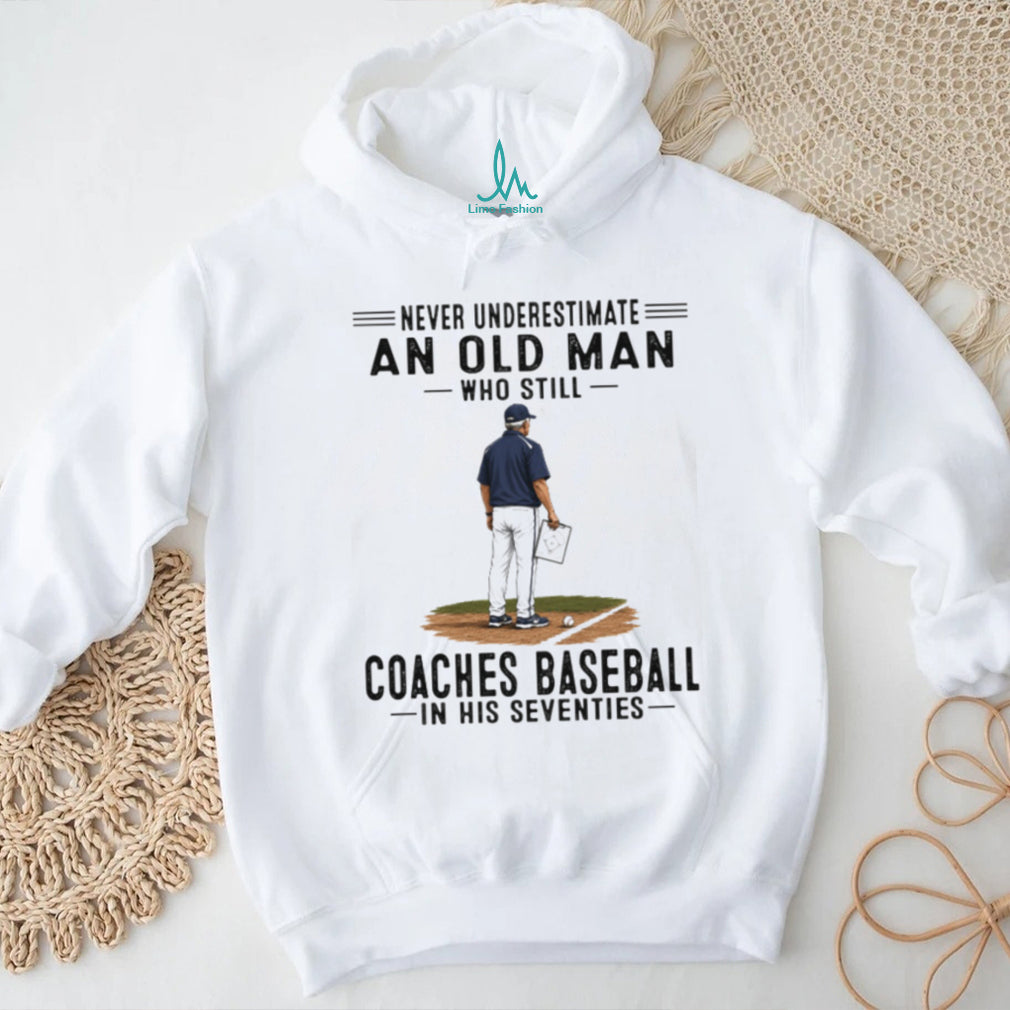 Baseball Coach Field Board Clipboard Seventies Birthday Old Man Vintage Gift Shirt