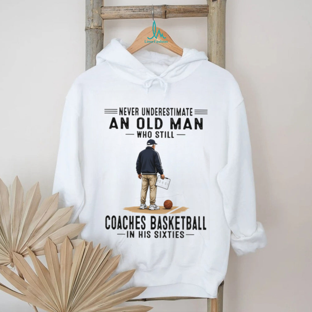 Basketball Coach Old Man In His Sixties Vintage Sports Team Training Men Shirt