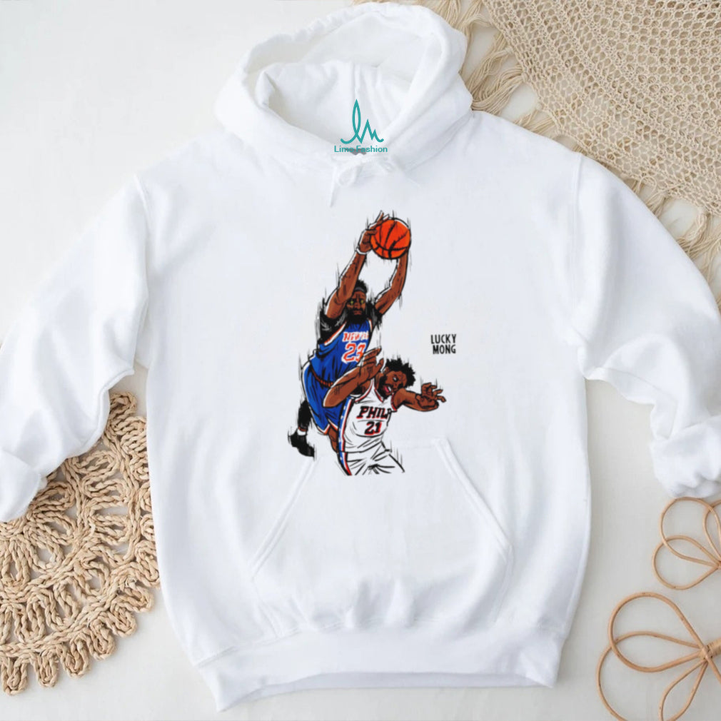 Basketball Poster Art Dunking Duel Graphic T Shirt