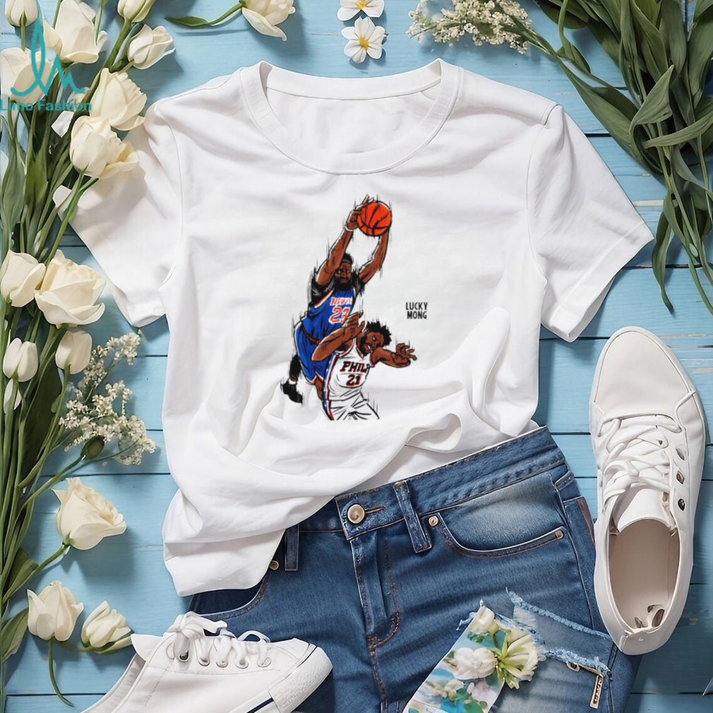 Basketball Poster Art Dunking Duel Graphic T Shirt