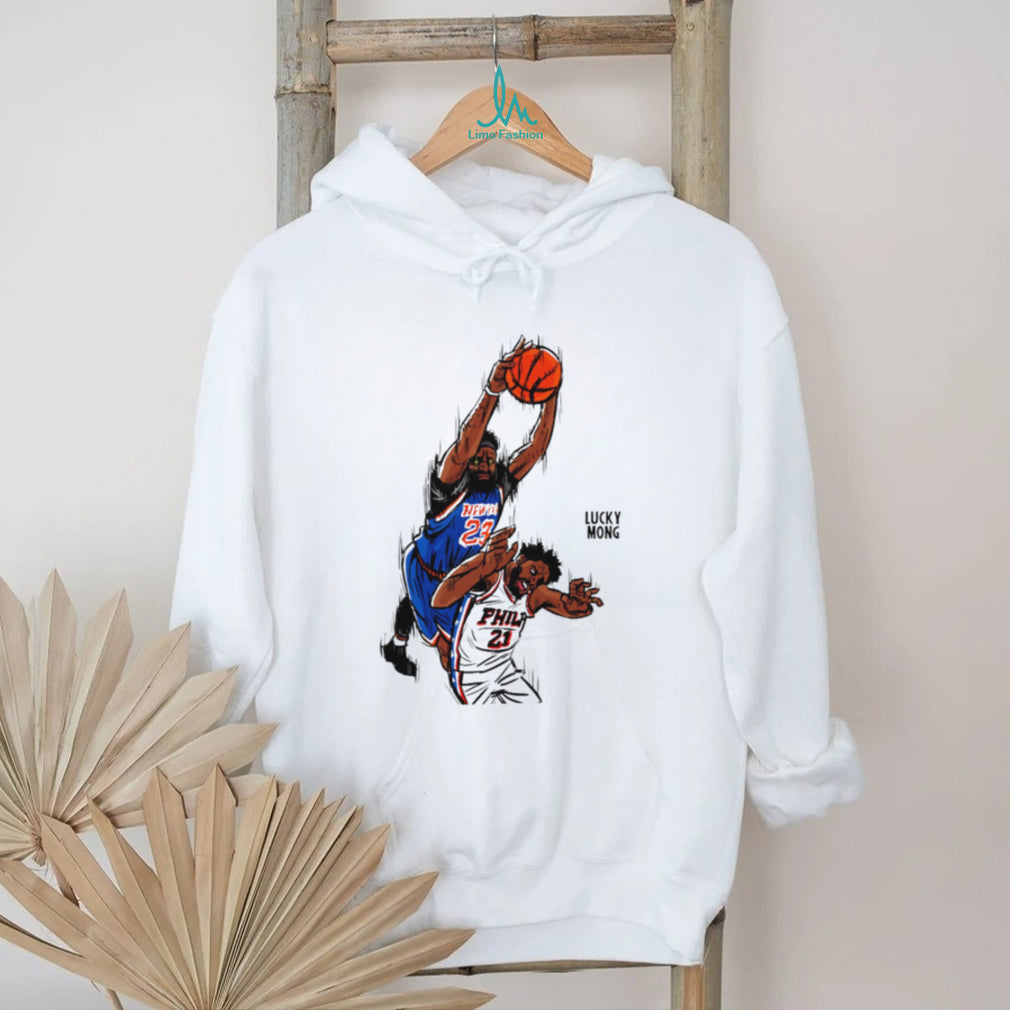 Basketball Poster Art Dunking Duel Graphic T Shirt