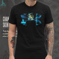 Bass Fishing Under Armour Style Blue Splash Angler T Shirt