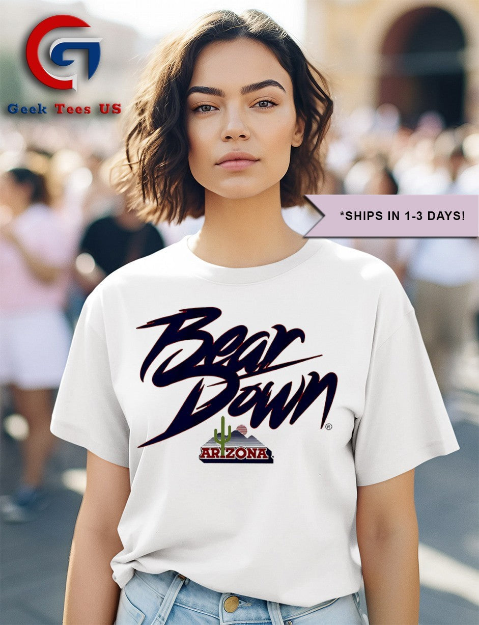 Bear Down Arizona Wildcats Bear Down Cactus shirt Unisex , , , Long Sleeve Tee