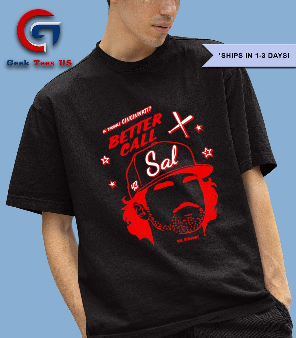 Better Call Sal Stewart big head Cincinnati Reds MLB shirt Unisex , , , Long Sleeve Tee