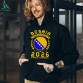 Bosnia Herzegovina 2026 World Football Crest Soccer Fan T Shirt