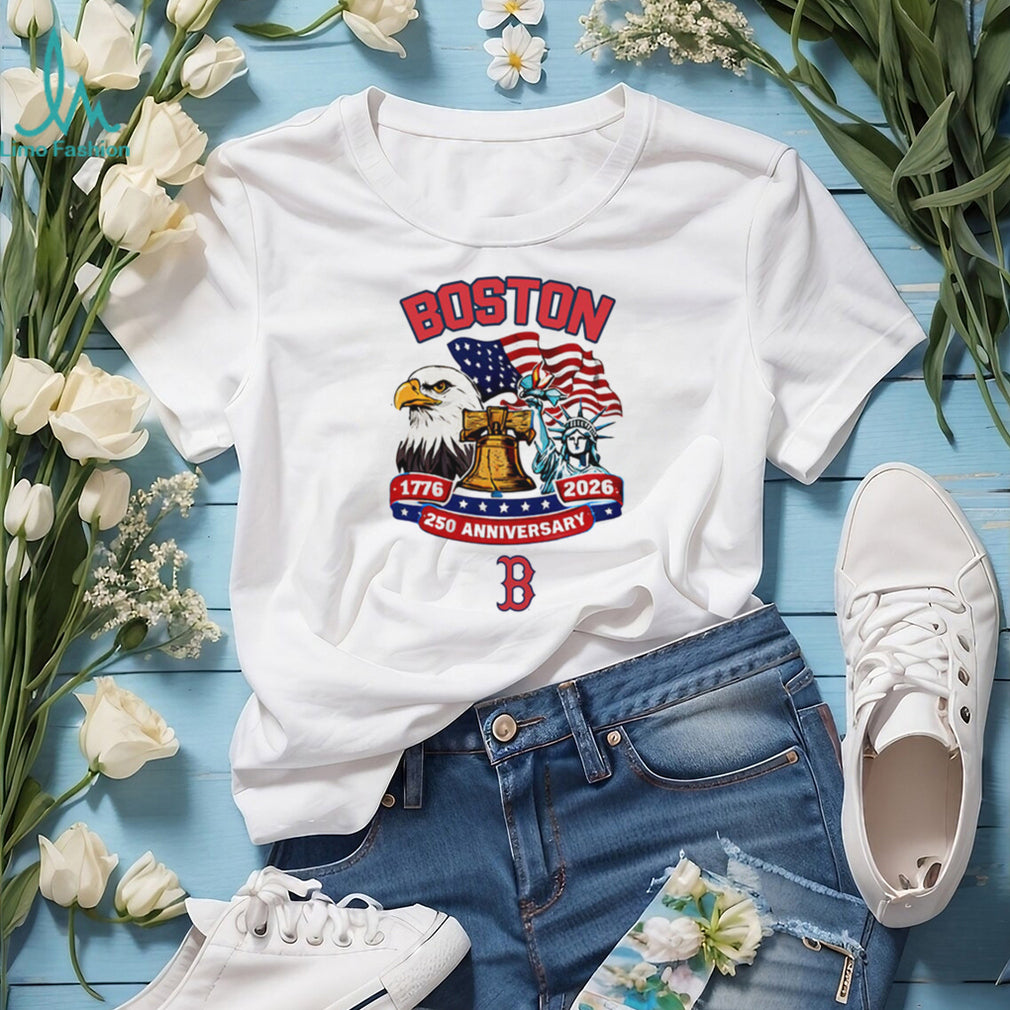 Boston Red Sox USA 250th Anniversary Eagle & Flag Custom Baseball Jersey T Shirt