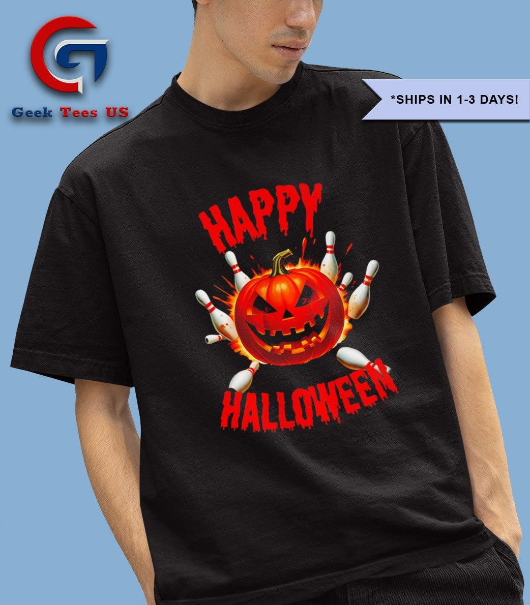 Bowling happy Halloween shirt Unisex , , , Long Sleeve Tee