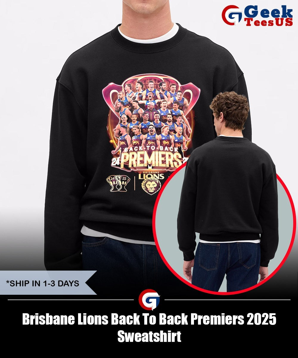 Brisbane Lions Back To Back Premiers 2025 shirt Unisex , , , Long Sleeve Tee