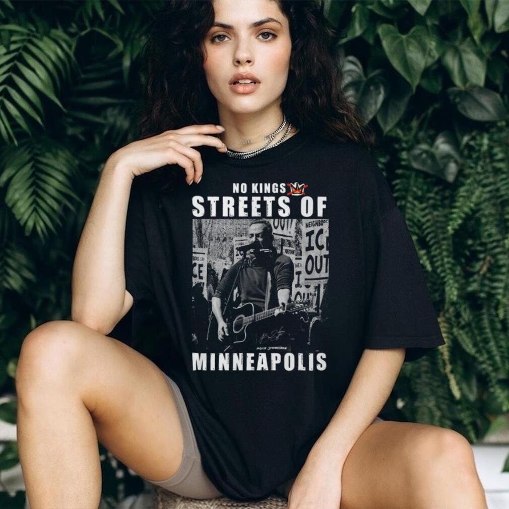 Bruce SpringsT Shirtn No Kings Streets of Minneapolis Concert T Shirt