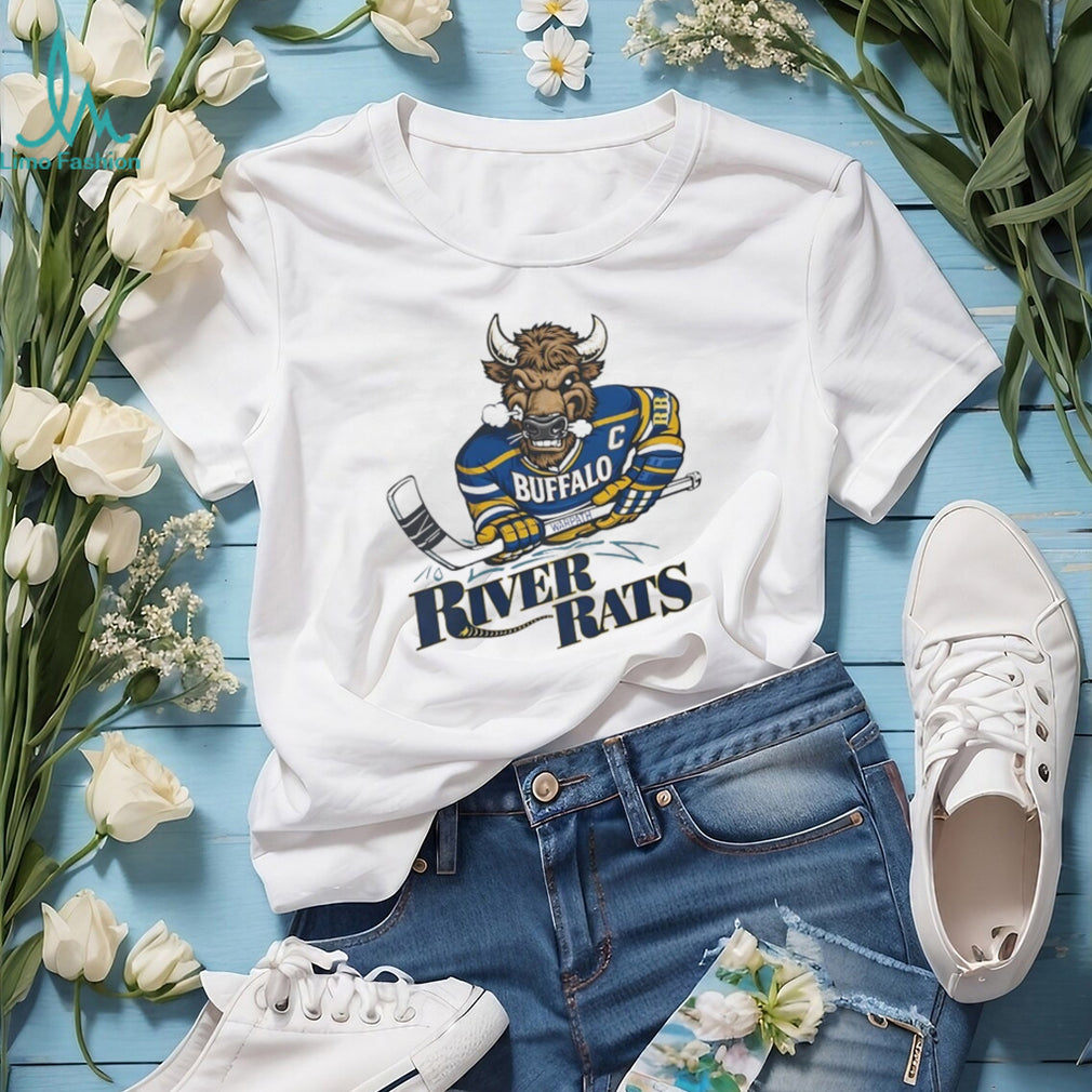 Buffalo River Rats Hockey Mascot Graphic T Shirt