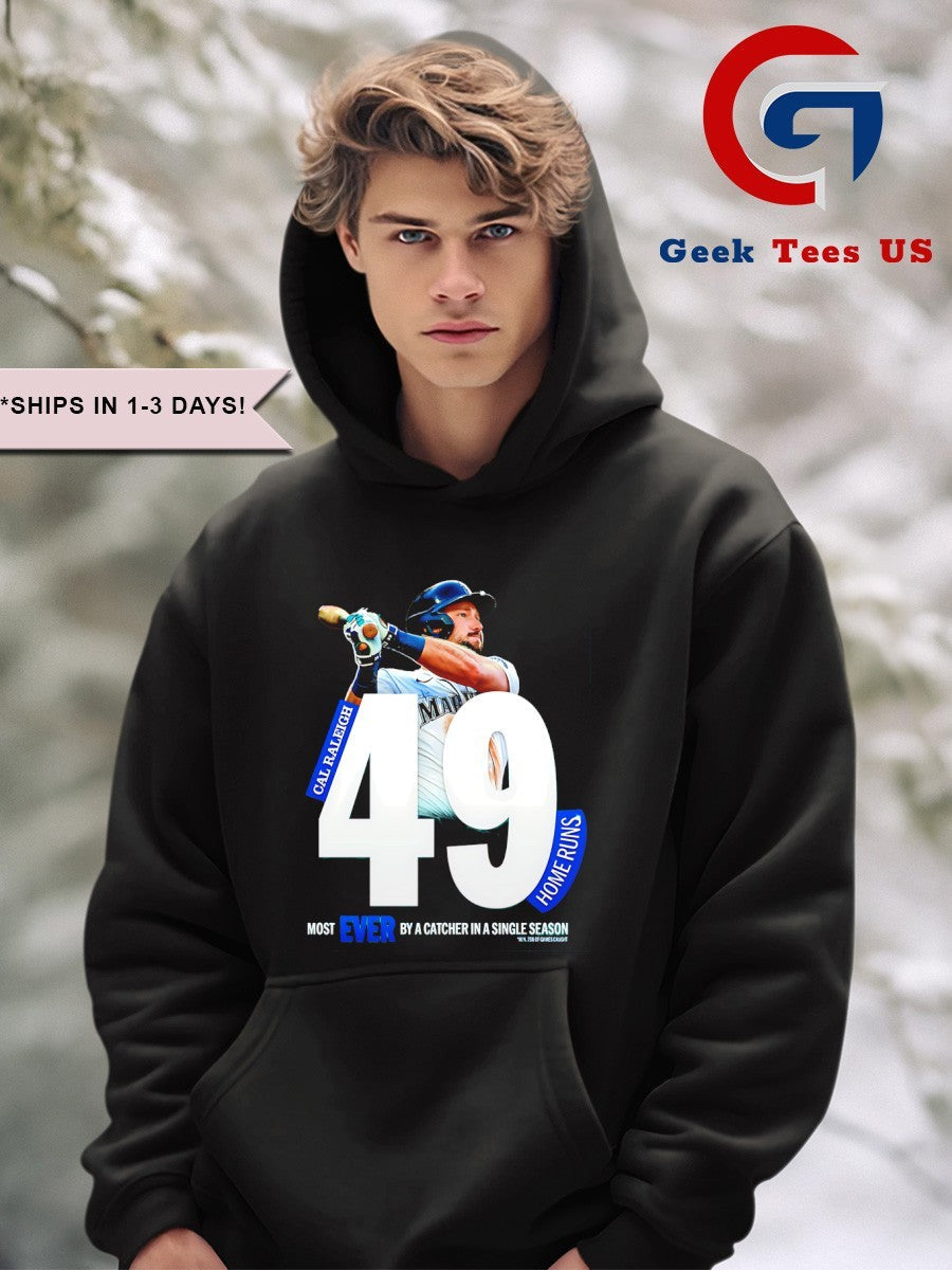Cal Raleigh Seattle Mariners MLB 49 Home Runs in a Single Season shirt Unisex , , , Long Sleeve Tee
