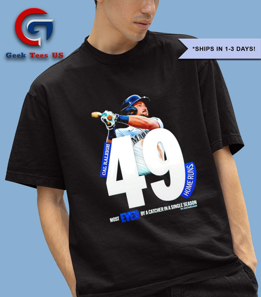 Cal Raleigh Seattle Mariners MLB 49 Home Runs in a Single Season shirt Unisex , , , Long Sleeve Tee