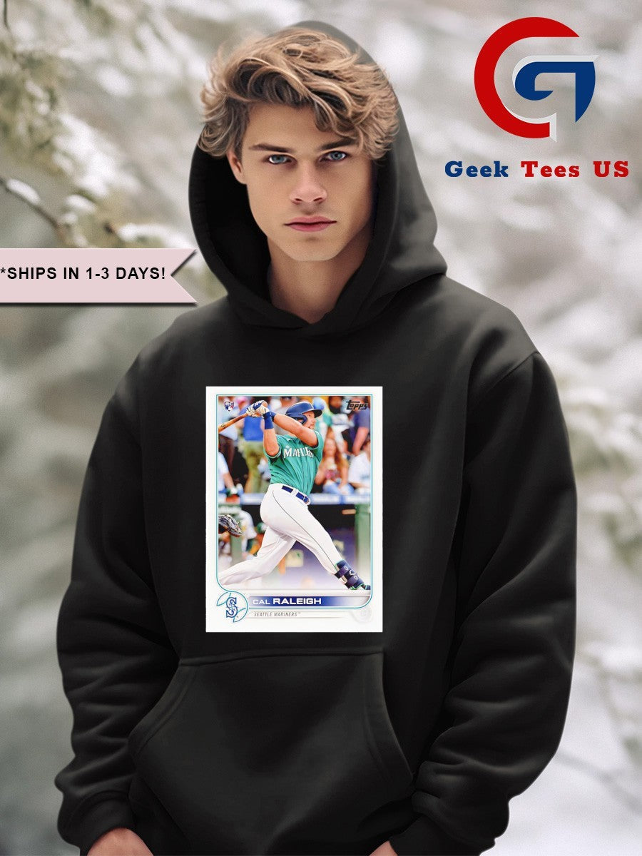 Cal Raleigh Seattle Mariners MLB Topps Baseball Card Player shirt Unisex , , , Long Sleeve Tee