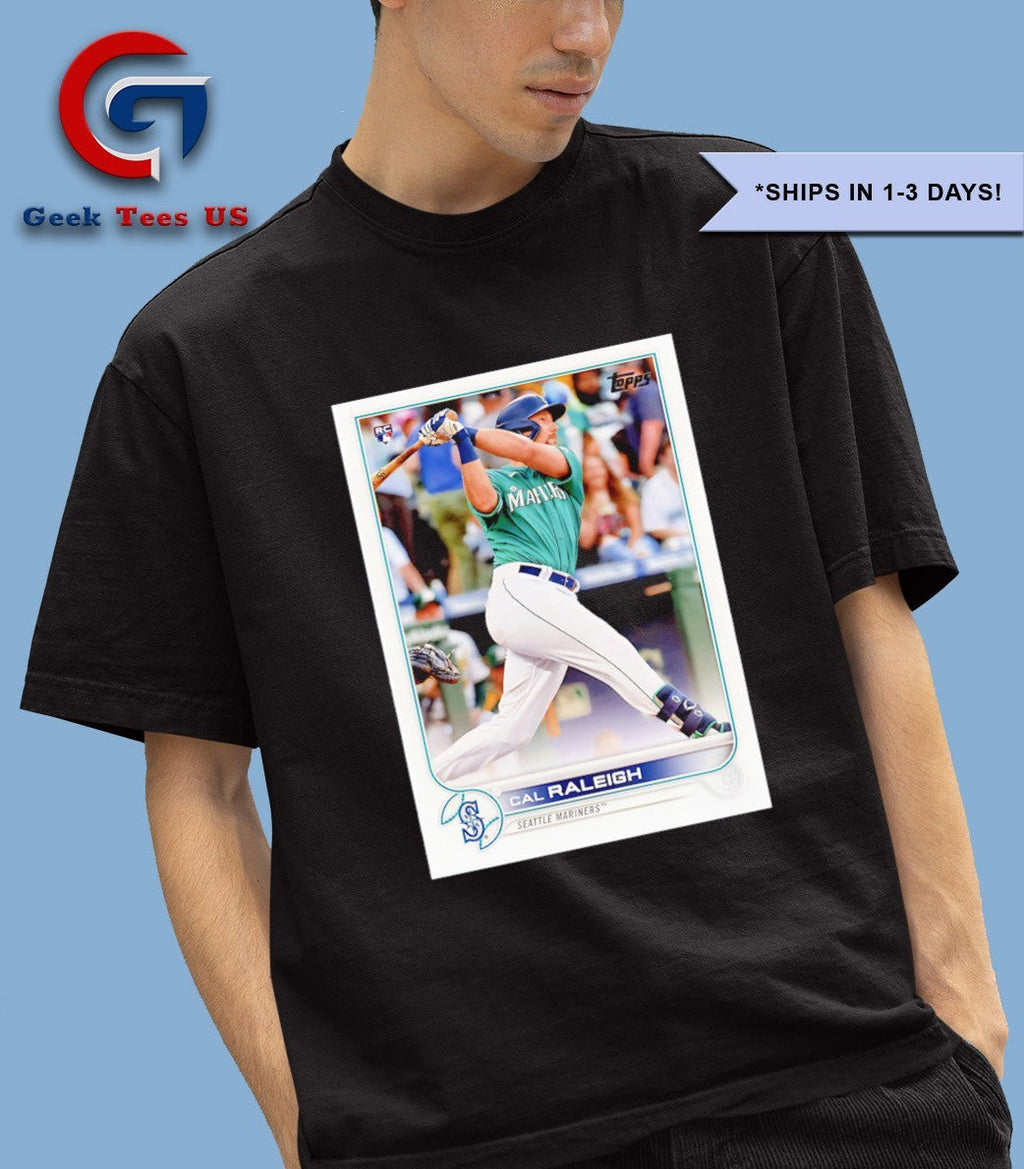 Cal Raleigh Seattle Mariners MLB Topps Baseball Card Player shirt Unisex , , , Long Sleeve Tee