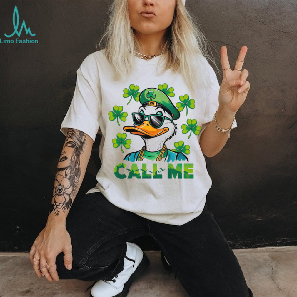 Call Me Duck St. Patrick’s Day Cool Sunglasses Clover T Shirt