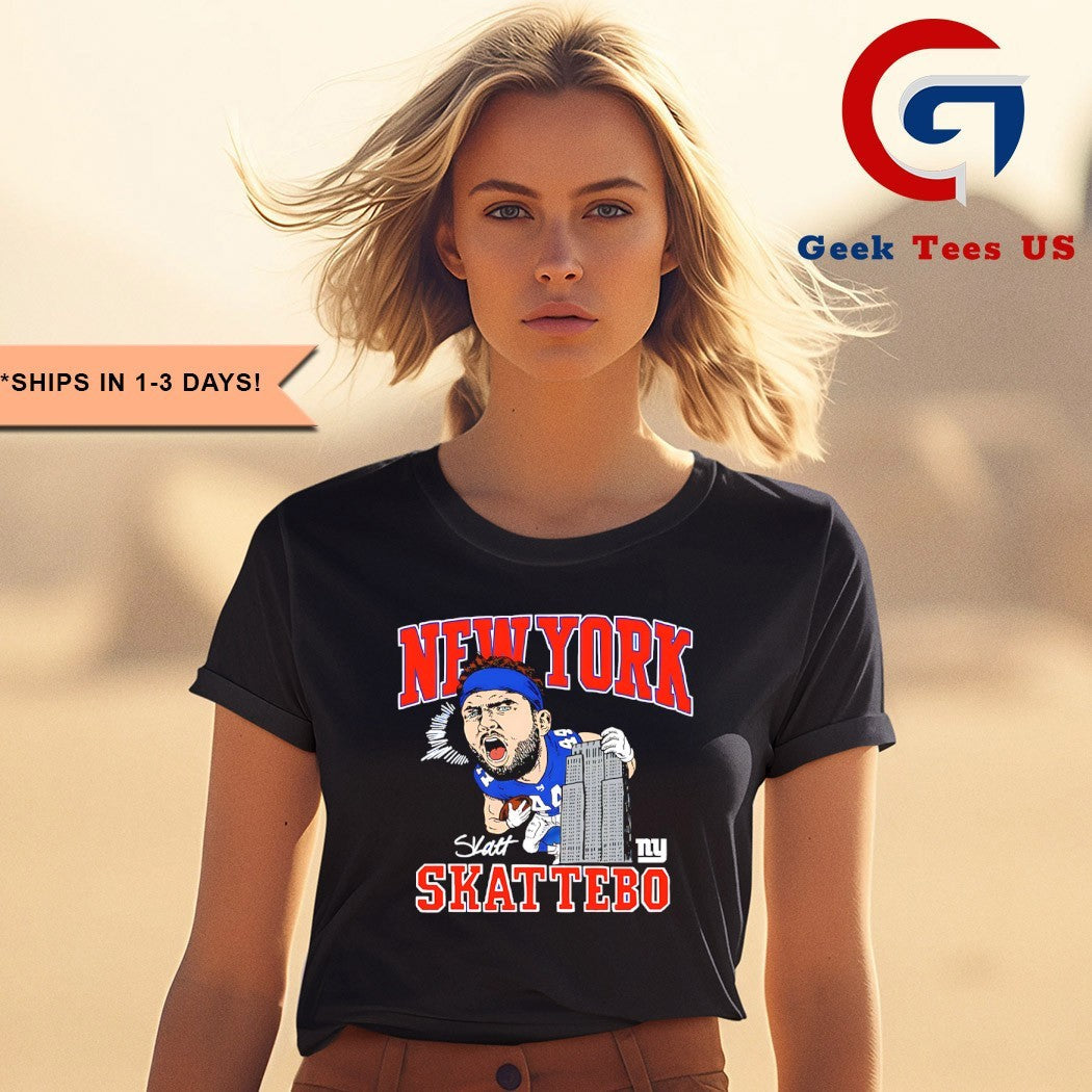 Cam Skattebo New York Giants football New York City caricature signature shirt Unisex , , , Long Sleeve Tee