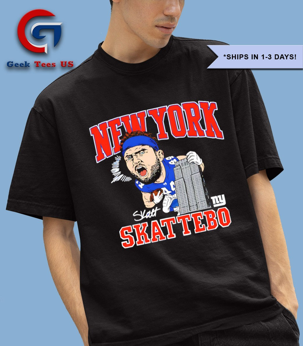 Cam Skattebo New York Giants football New York City caricature signature shirt Unisex , , , Long Sleeve Tee