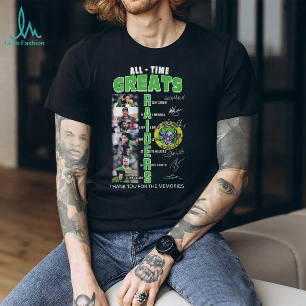 Canberra Raiders All Time Greats Legends Signature Tribute T Shirt