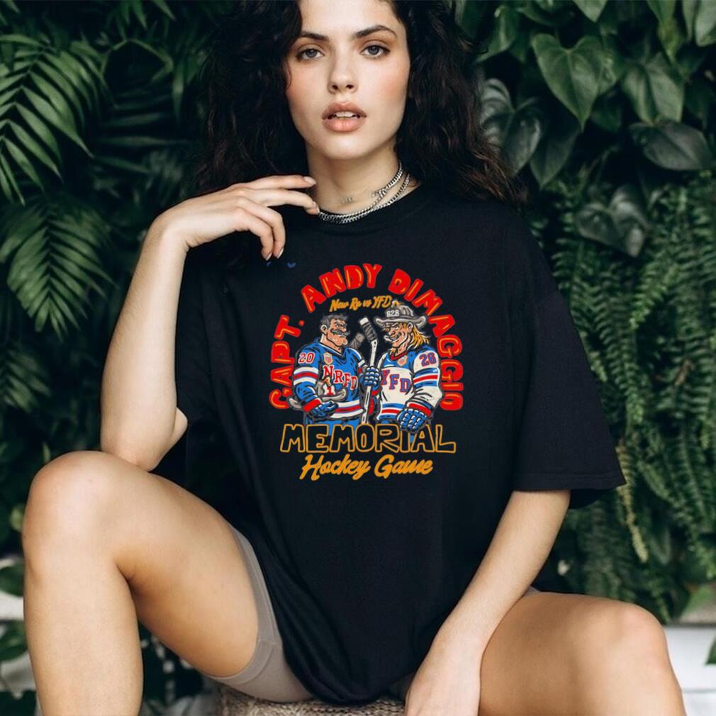 Capt. Andy DiMaggio Memorial Hockey Game New Rochelle vs YFD Tribute T Shirt
