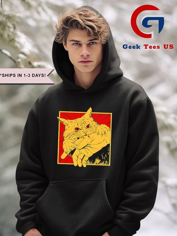 Cat bite hands shirt Unisex , , , Long Sleeve Tee
