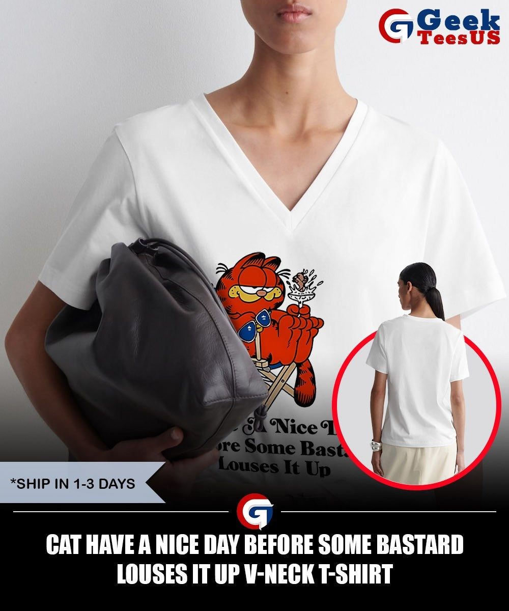 Cat have a nice day before some bastard louses it up shirt Unisex , , , Long Sleeve Tee