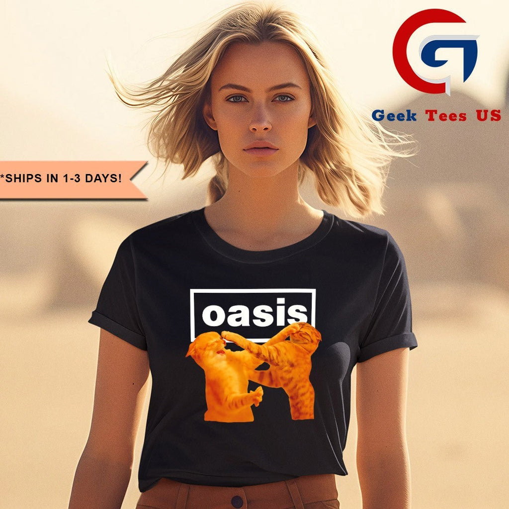 Cats fight Oasis shirt Unisex , , , Long Sleeve Tee