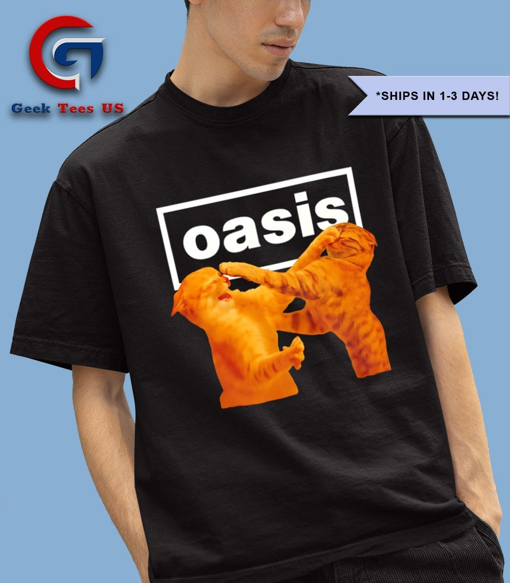 Cats fight Oasis shirt Unisex , , , Long Sleeve Tee