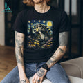 Catzilla Starry Night Van Gogh Mashup Kaiju Cat T Shirt