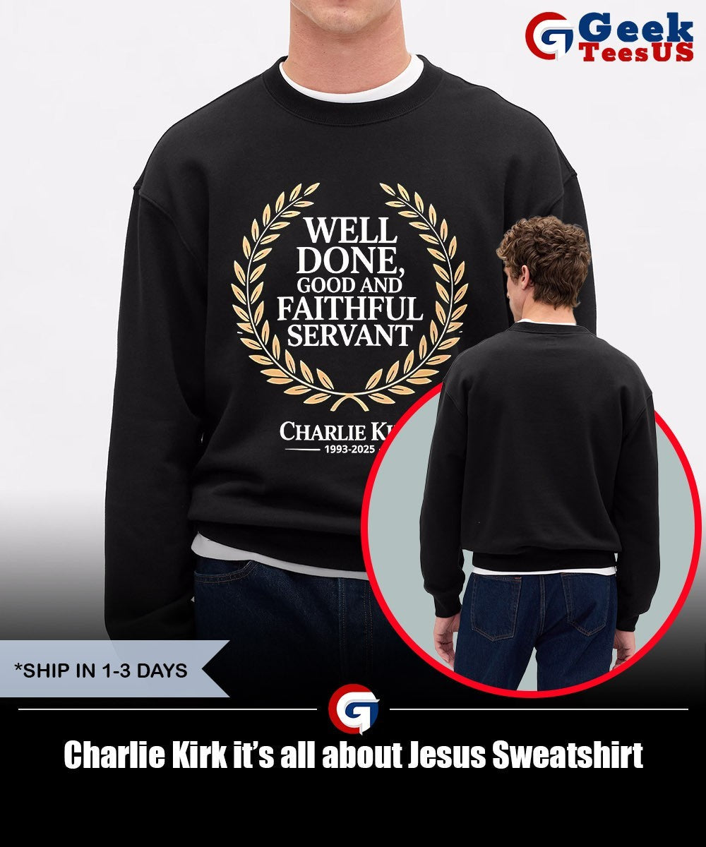 Charlie Kirk it’s all about Jesus Unisex , , , Long Sleeve Tee