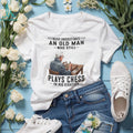 Chess Player Shirt Never Underestimate Old Man Who Plays Chess in Eighties
