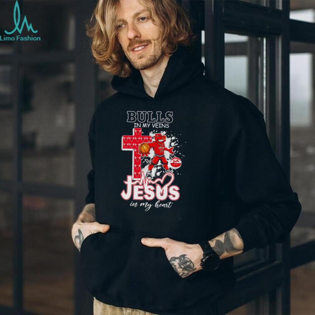 Chicago Bulls Basketball Jesus in My Heart Christian Sports Fan T Shirt