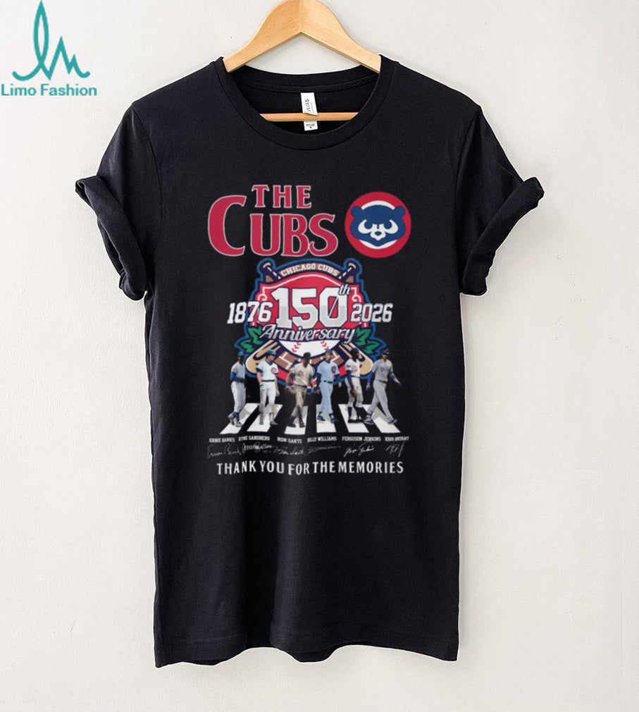 Chicago Cubs 150th Anniversary 1876 2026 Abbey Road Walk Signatures T Shirt