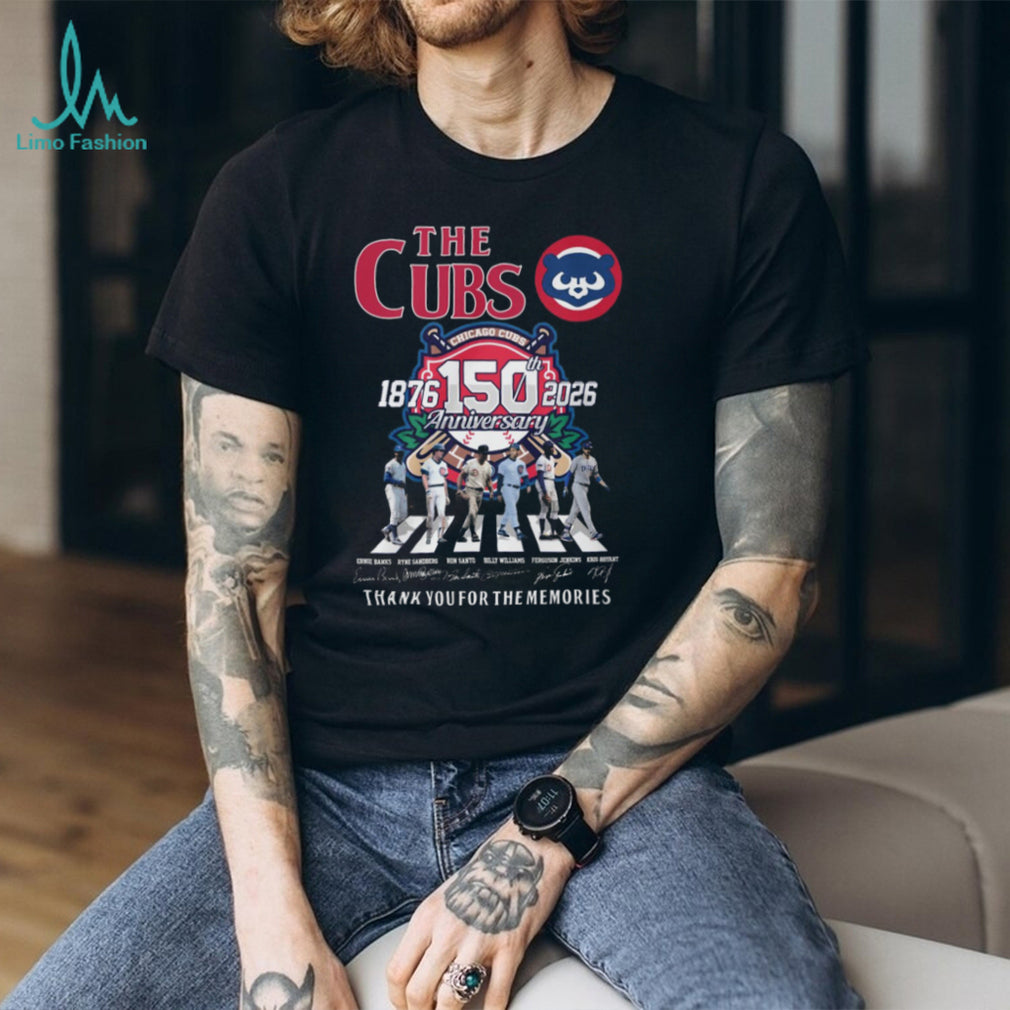 Chicago Cubs 150th Anniversary 1876 2026 Legends Signature T Shirt
