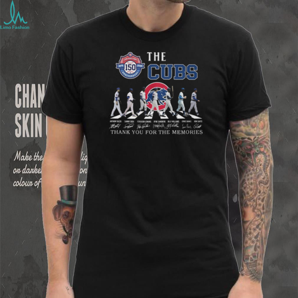 Chicago Cubs 150th Anniversary Abbey Road Signature Memories T Shirt
