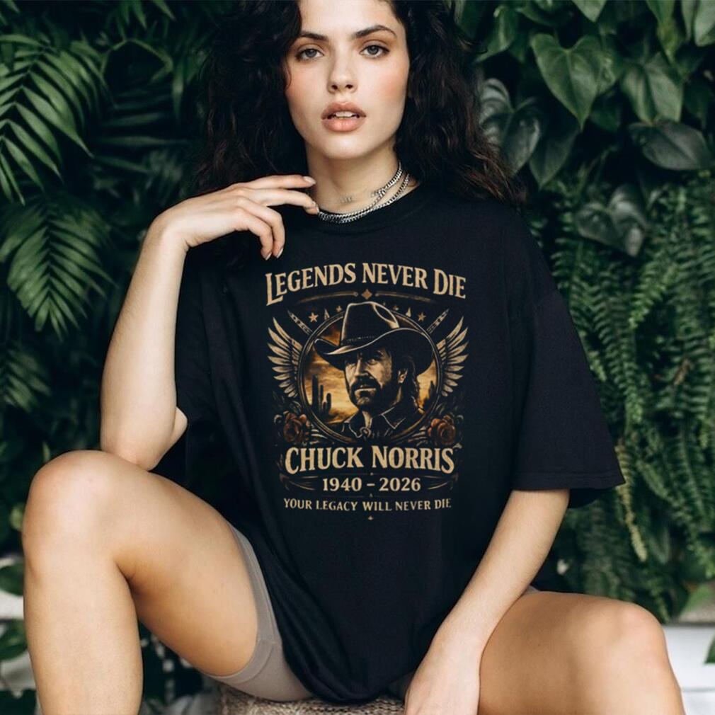 Chuck Norris Legends Never Die 1940 2026 Memorial Tribute T Shirt