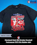 Cincinnati Reds MLB October Baseball Postseason 2025 City Skyline shirt Unisex , , , Long Sleeve Tee