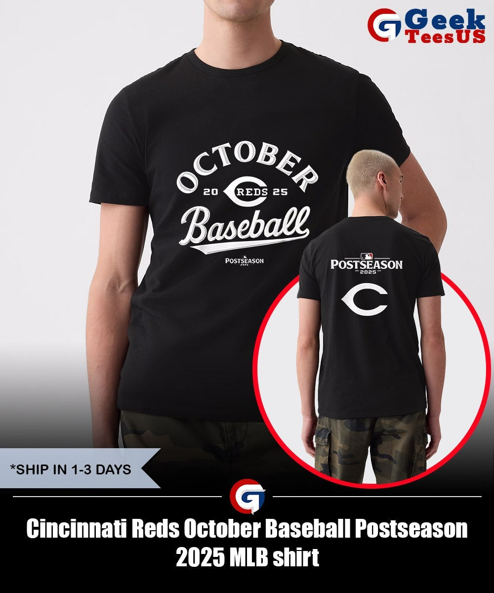 Cincinnati Reds October Baseball Postseason 2025 MLB shirt Unisex , , , Long Sleeve Tee
