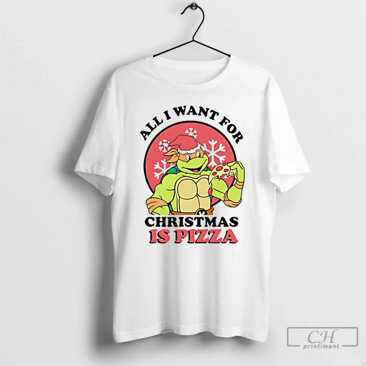 Classic All I Want Is Pizza Turtle T-Shirts