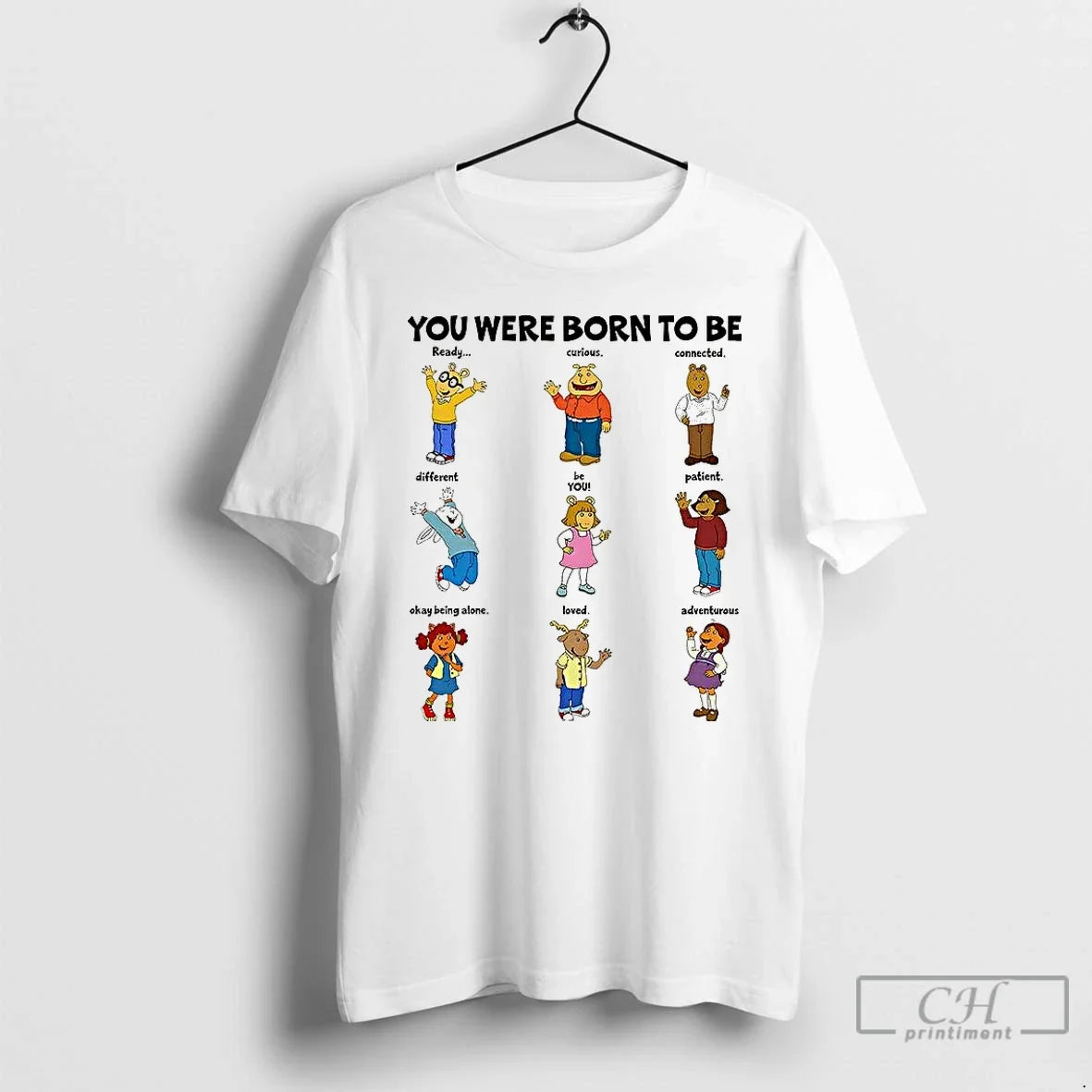 Classic Arthur Friends You Were Born Be Arthur Tv Show Cartoon T-Shirts