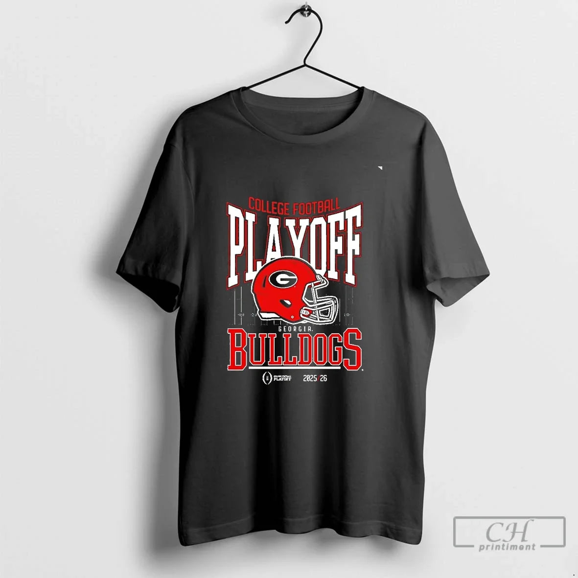 Classic Georgia Bulldogs 2025 26 College Football Playoff Cfp Helmet Chriast T-Shirts