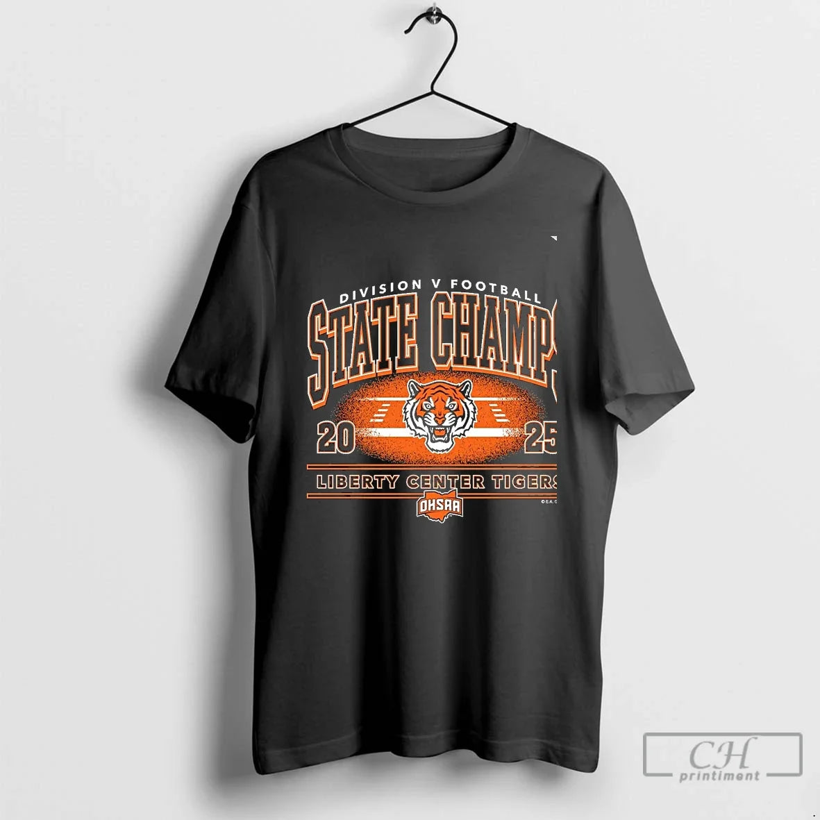 Classic Liberty Center Tigers 2025 Football D5 State Champions Chriast T-Shirts