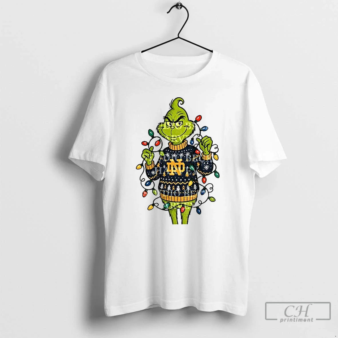 Classic Notre Dame Grinch Light T-Shirts