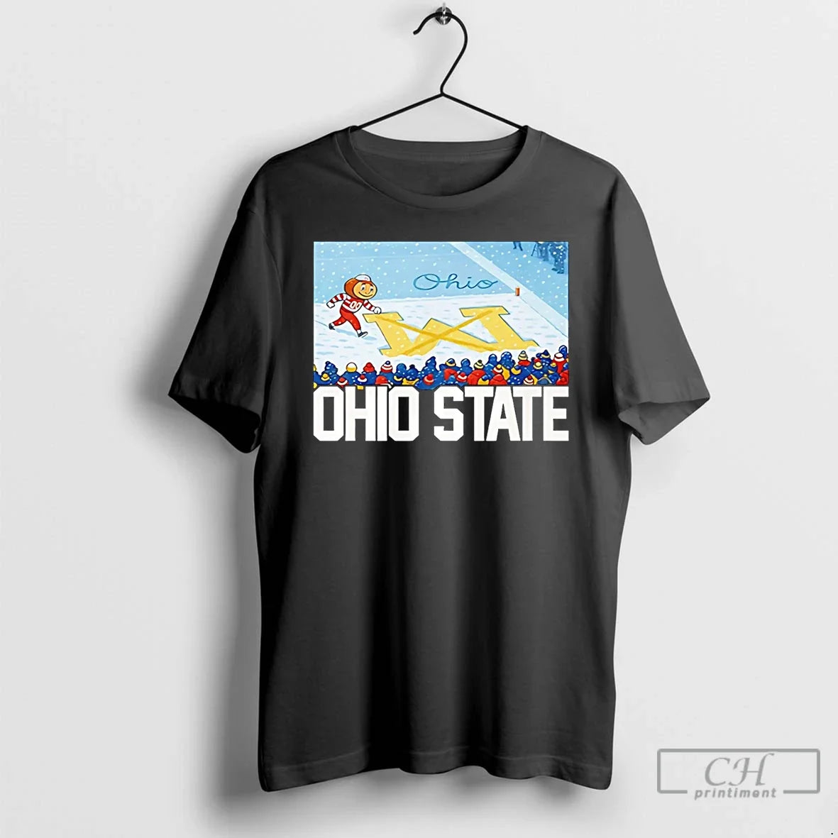 Classic Ohio Vs Michigan Rivalry Script Ohio Big M T-Shirts