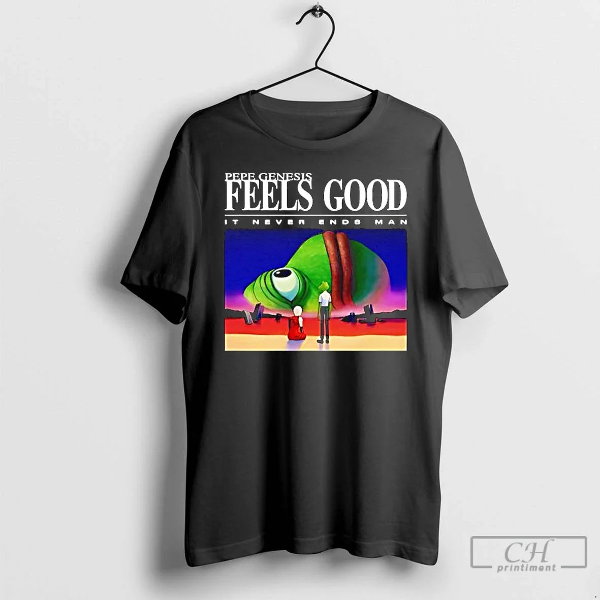 Classic Pepe Genesis Feels Good Never Ends Man T-Shirts