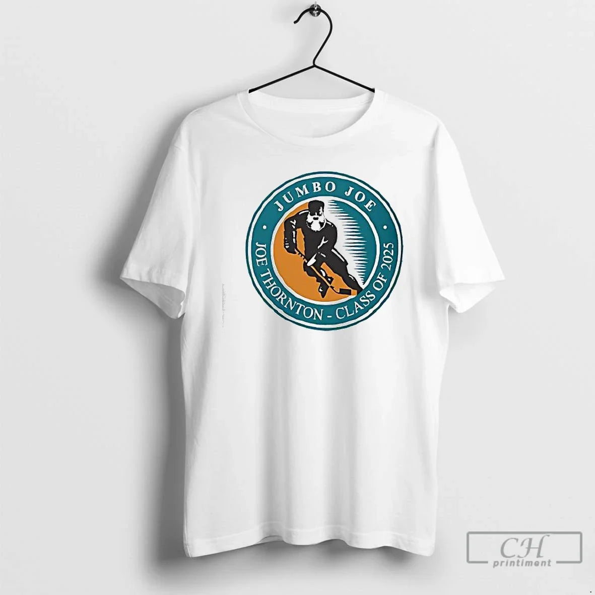 Classic San Jose Sharks Jumbo Hall Fame Class 2025 Logo T-Shirts