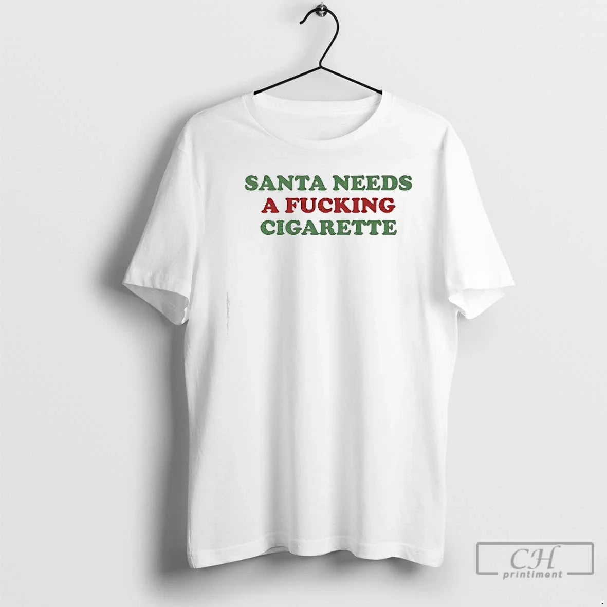 Classic Santa Needs Fucking Cigarette T-Shirts