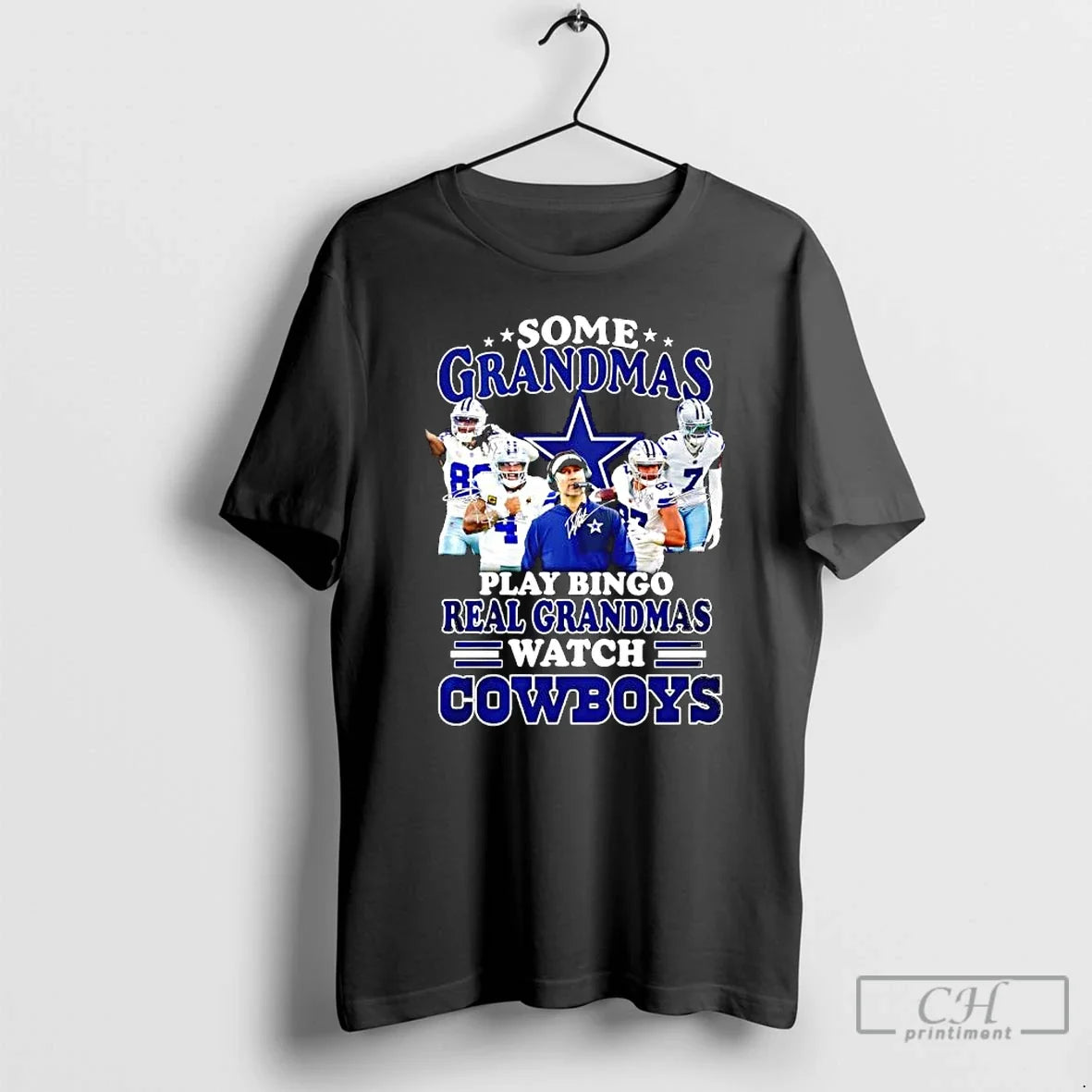 Classic Some Grandmas Play Bingo Real Grandmas Watch Dallas Cowboys Fan Loyalty Dedication T-Shirts